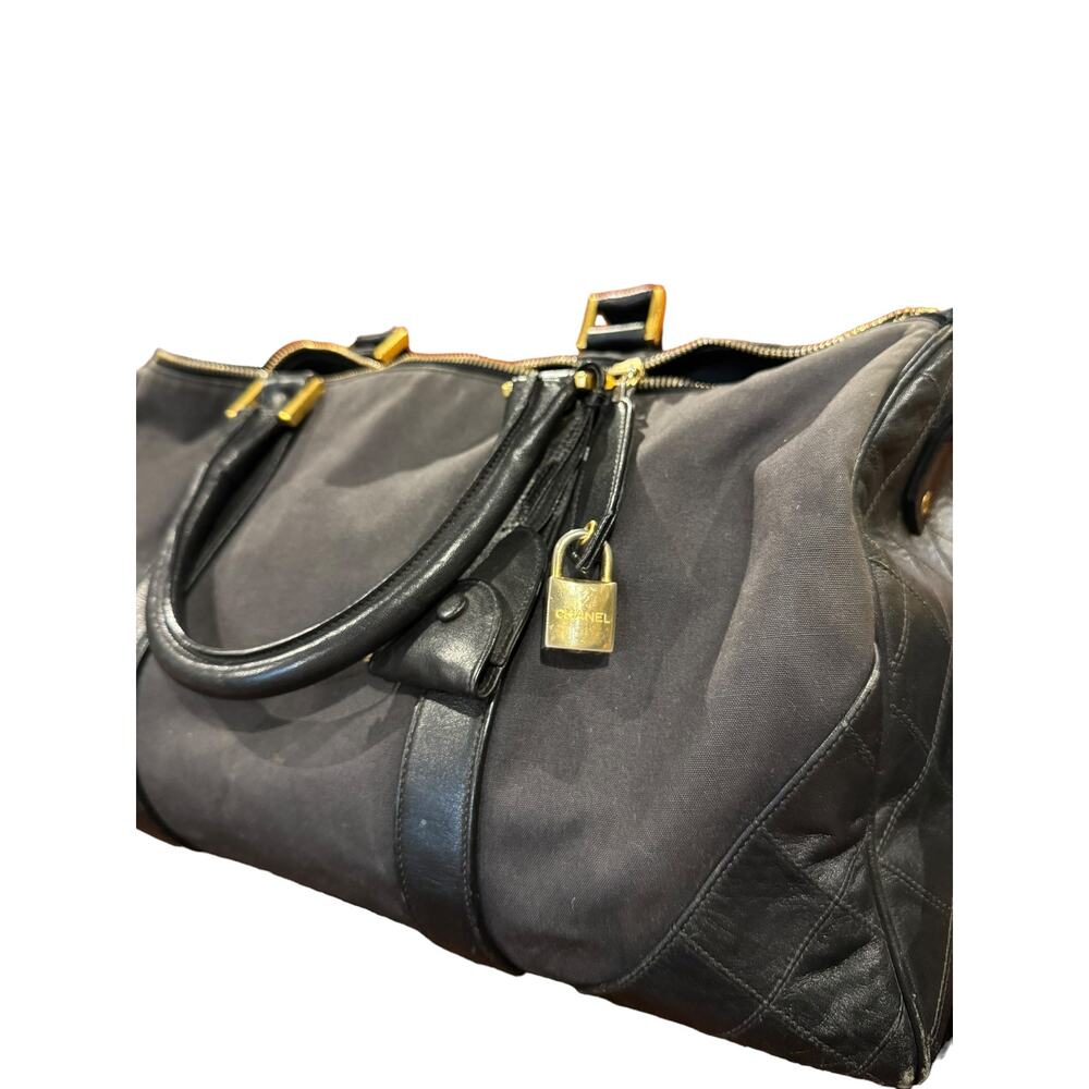 Chanel Vintage Leather + Nylon Duffel - Picture 5 of 8